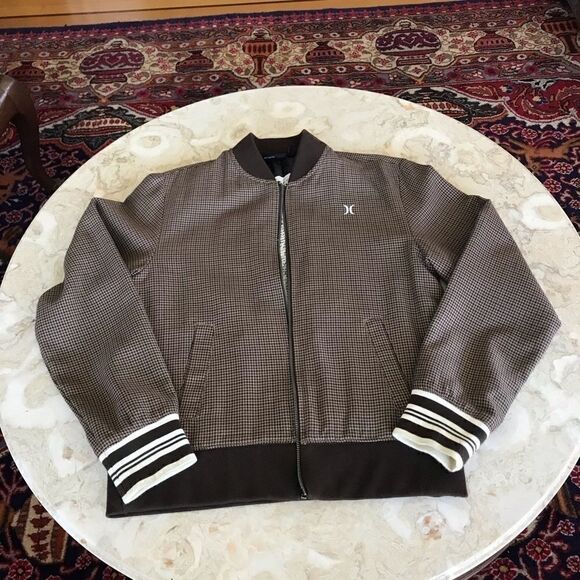 Vintage Hurley Houndstooth Mod Style Bomber Jacket - Picture 4 of 5